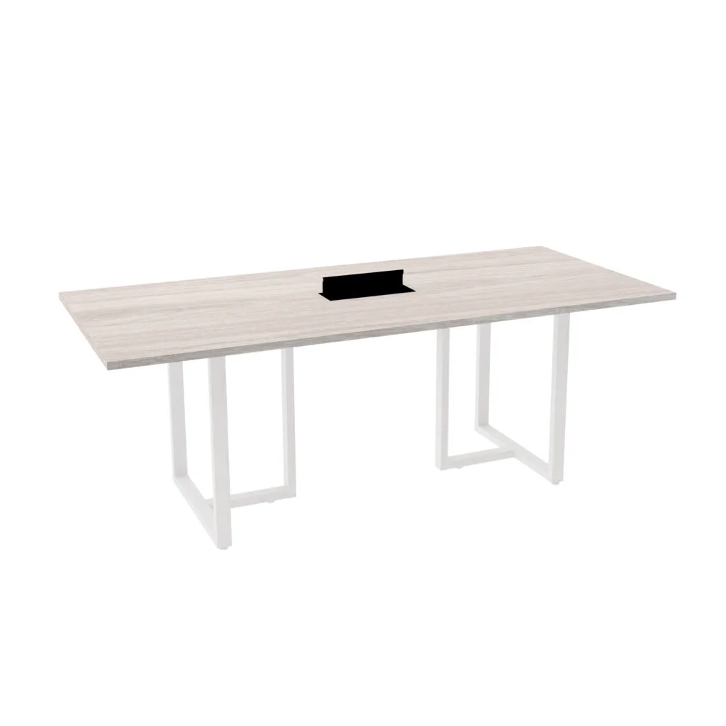 Mesa de Reunião Retangular com Power Box - Linha P25 TUB - Pandin