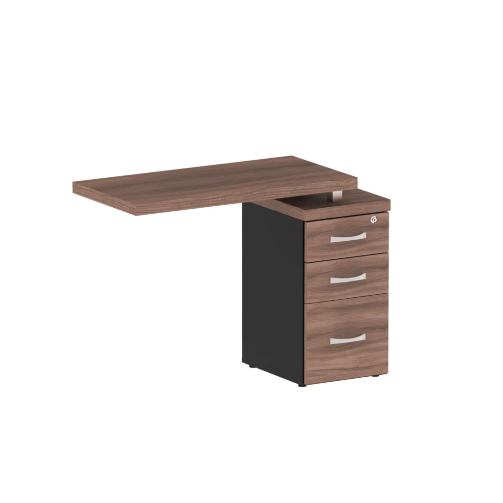 Mesa Complemento Pé Gaveteiro 03 Gavetas - Linha PE40 - Pandin