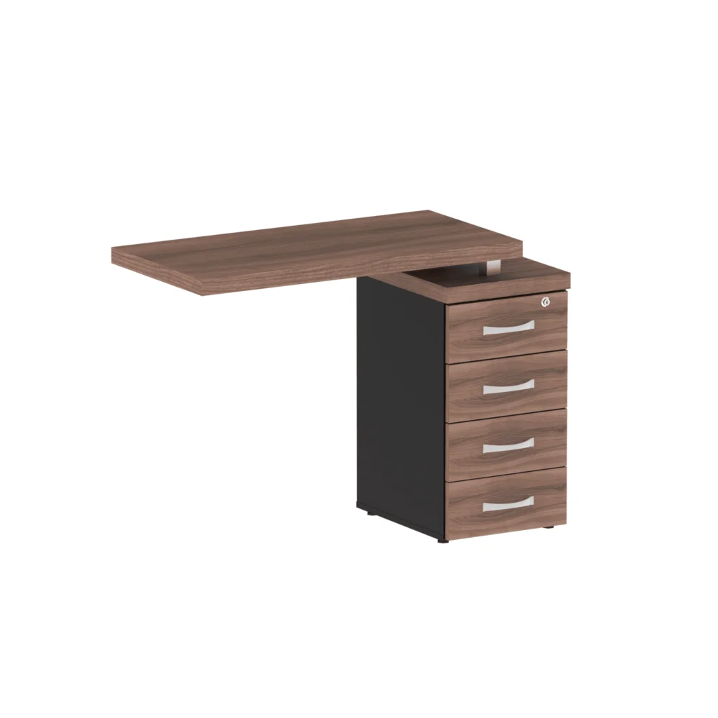 Mesa Complemento Pé Gaveteiro 04 Gavetas - Linha PE40 - Pandin