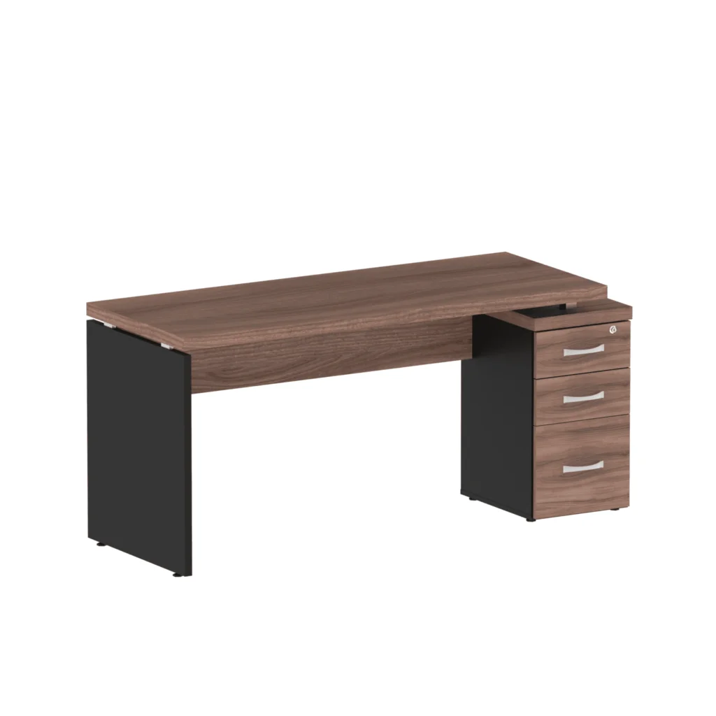 Mesa Pé Gaveteiro 03 Gavetas - Linha PE40 - Pandin