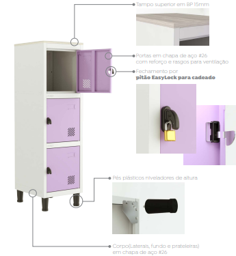Mini Locker EasyLock - Linha Euro - Marzo Vitorino