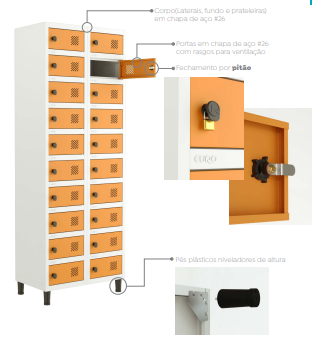 Locker Porta Objeto Pitão - Linha Euro - Marzo Vitorino