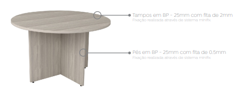 Mesa Reunião Redonda - Linha Prima Clean 25 - Marzo Vitorino