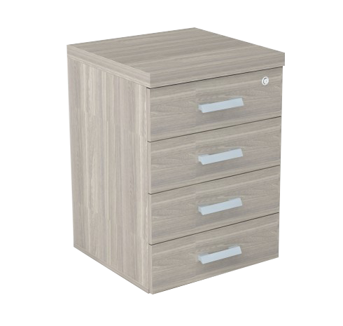 Gaveteiro Pedestal 4 Gavetas (P/ Tampo Auxiliar) - Linha Prima Impact 40 - Marzo Vitorino