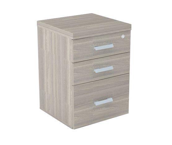 Gaveteiro Pedestal 2 Gavetas + Pasta (P/ Tampo Auxiliar) - Linha Prima Impact 40 - Marzo Vitorino