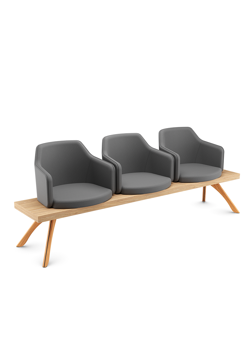 Linha Duo - Longarina de 2 ou 3 Lugares 36075 - Cavaletti