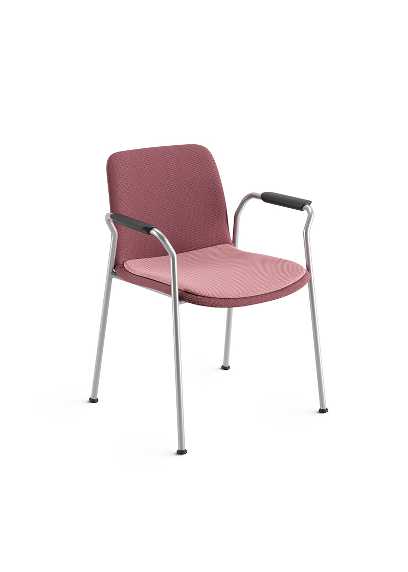Linha Match - Cadeira fixa palito com braço 46976 - Cavaletti