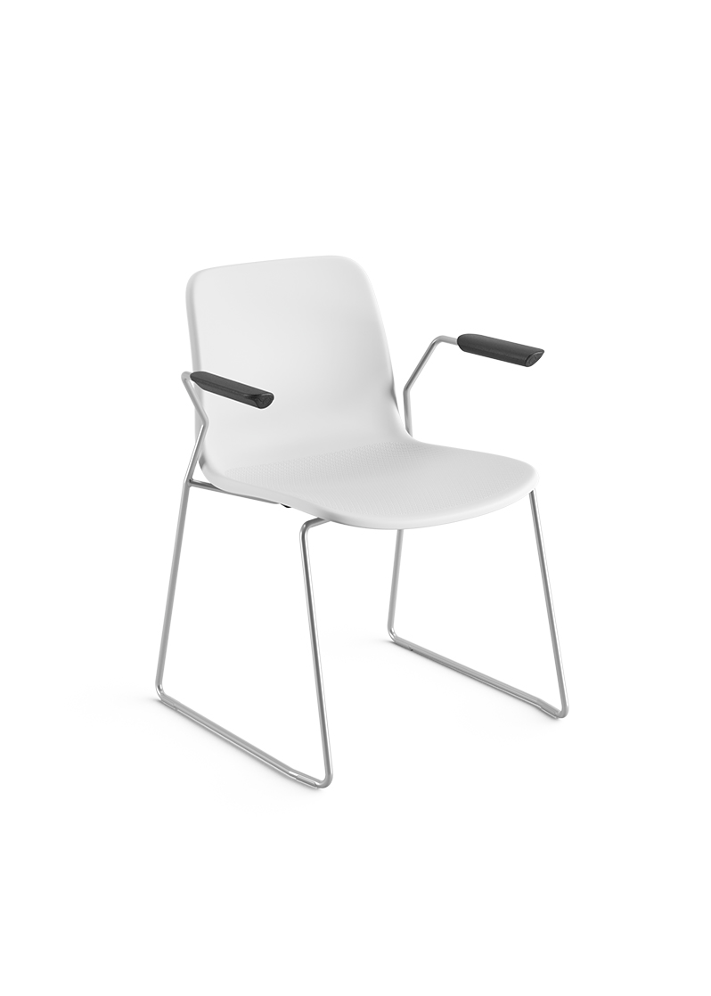 Linha Match - Cadeira Fixa arco, com braço 46907 - Cavaletti