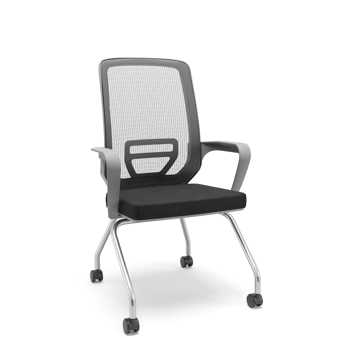 Linha Adrix - Fixa 4 pés com rodízio grafite 74005 - Plaxmetal